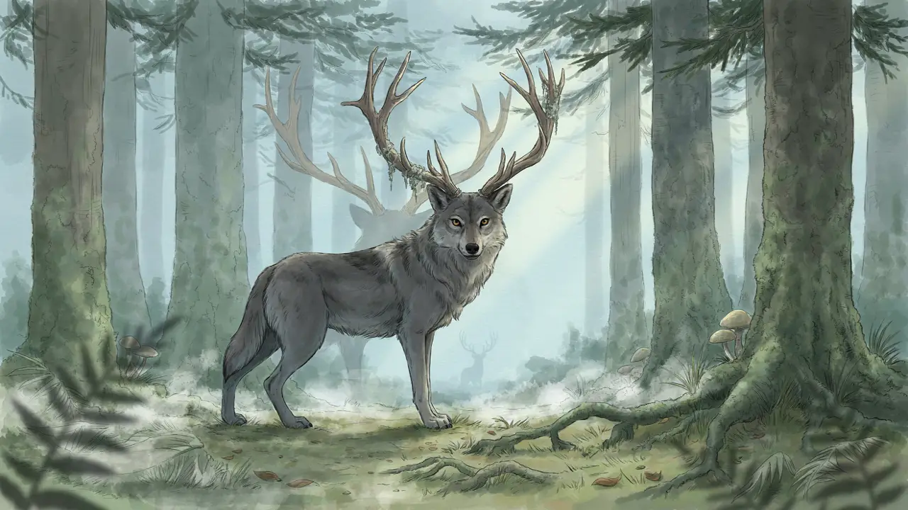 Community AI forest chimera creature design