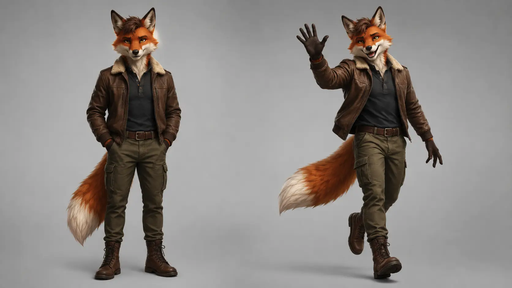 Keep furry character design consistent while changing the moment