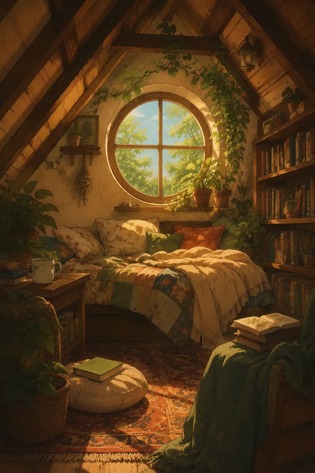 Community attic room morning
