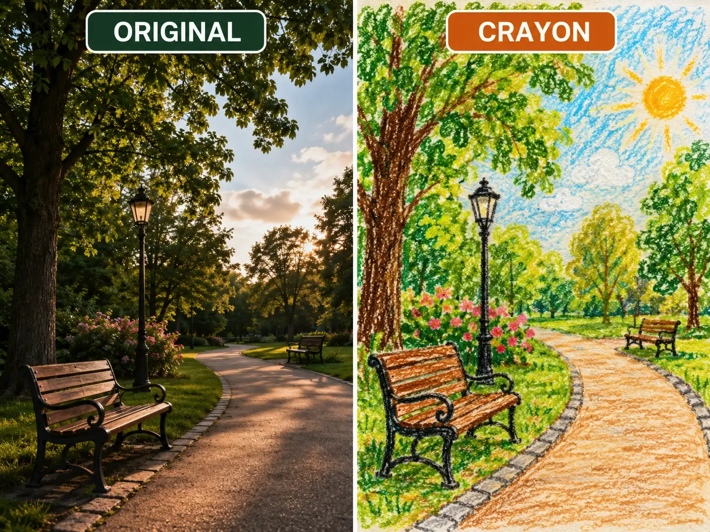Start from a crayon art brief