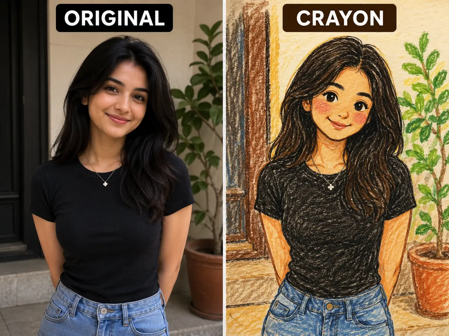 Control crayon drawing directions