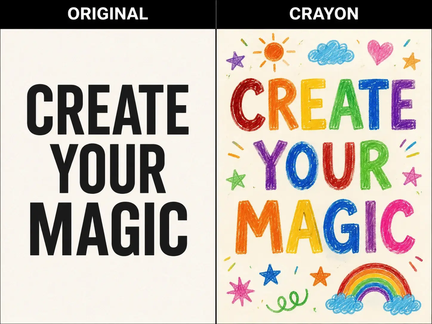Refine and export crayon drawings