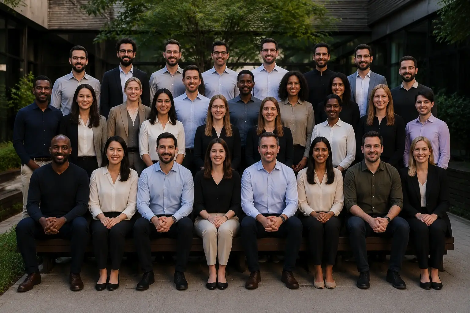 Community company team courtyard
