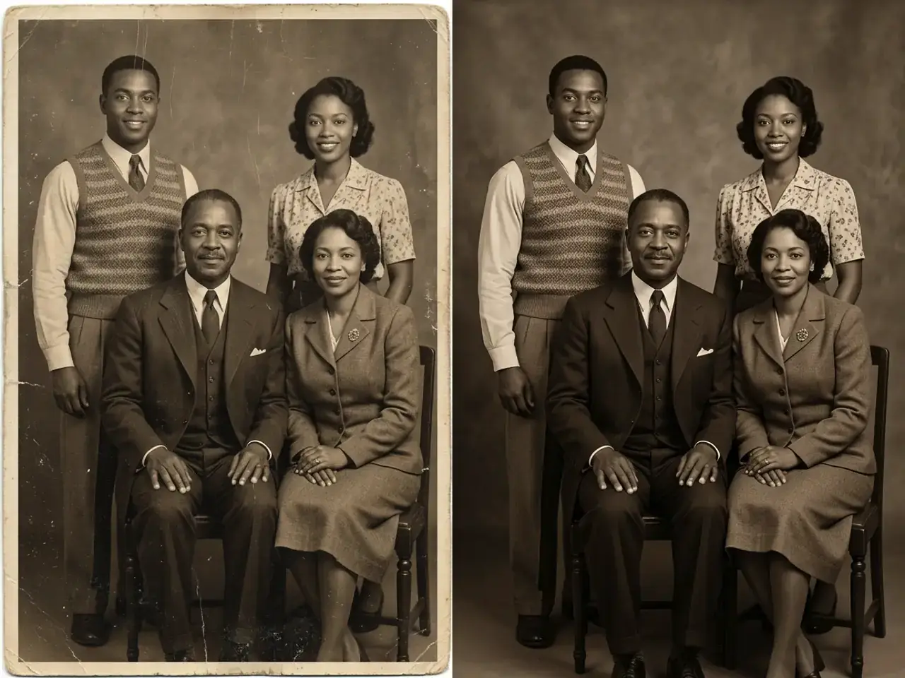 Community restored family album photo
