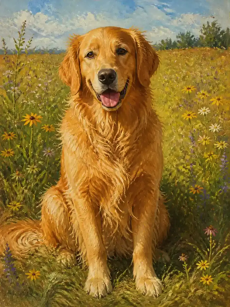 Control oil painting style across subjects