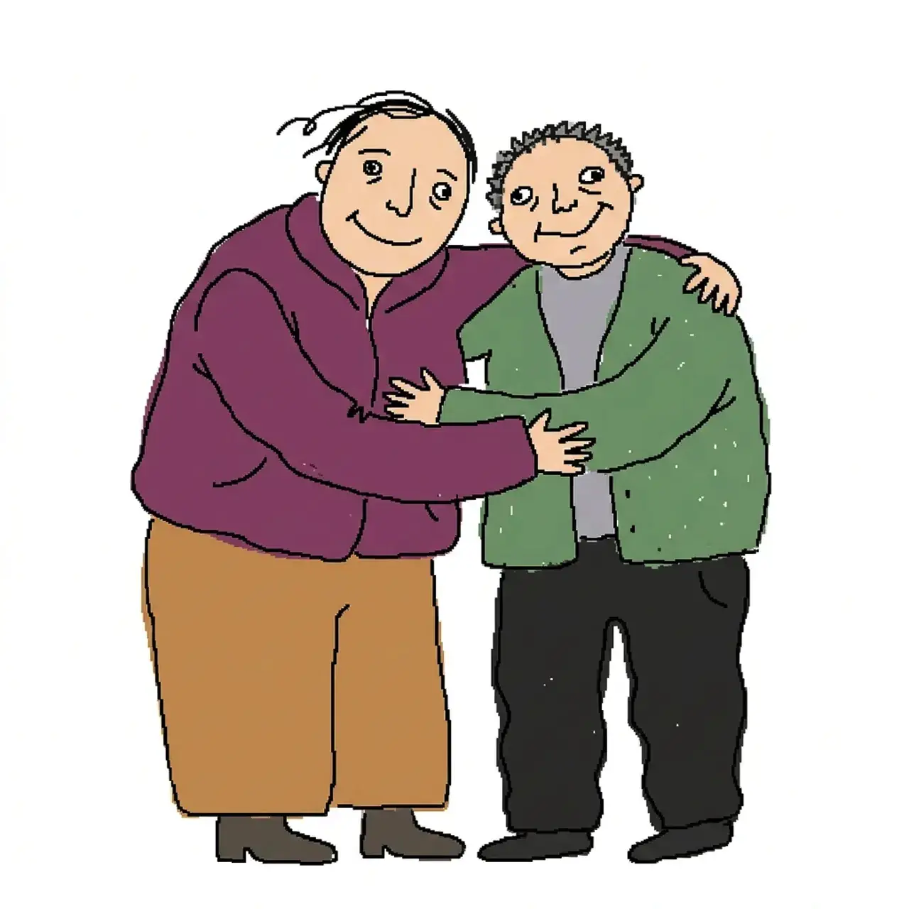 Community awkward couple doodle