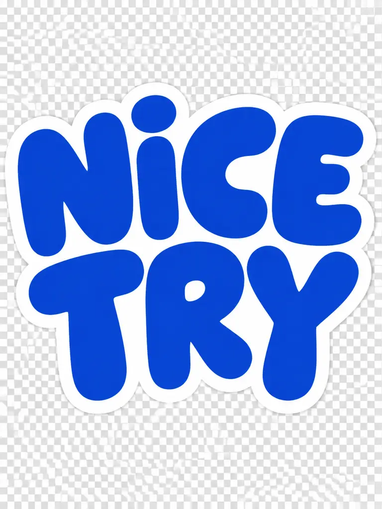 Community word sticker with short text