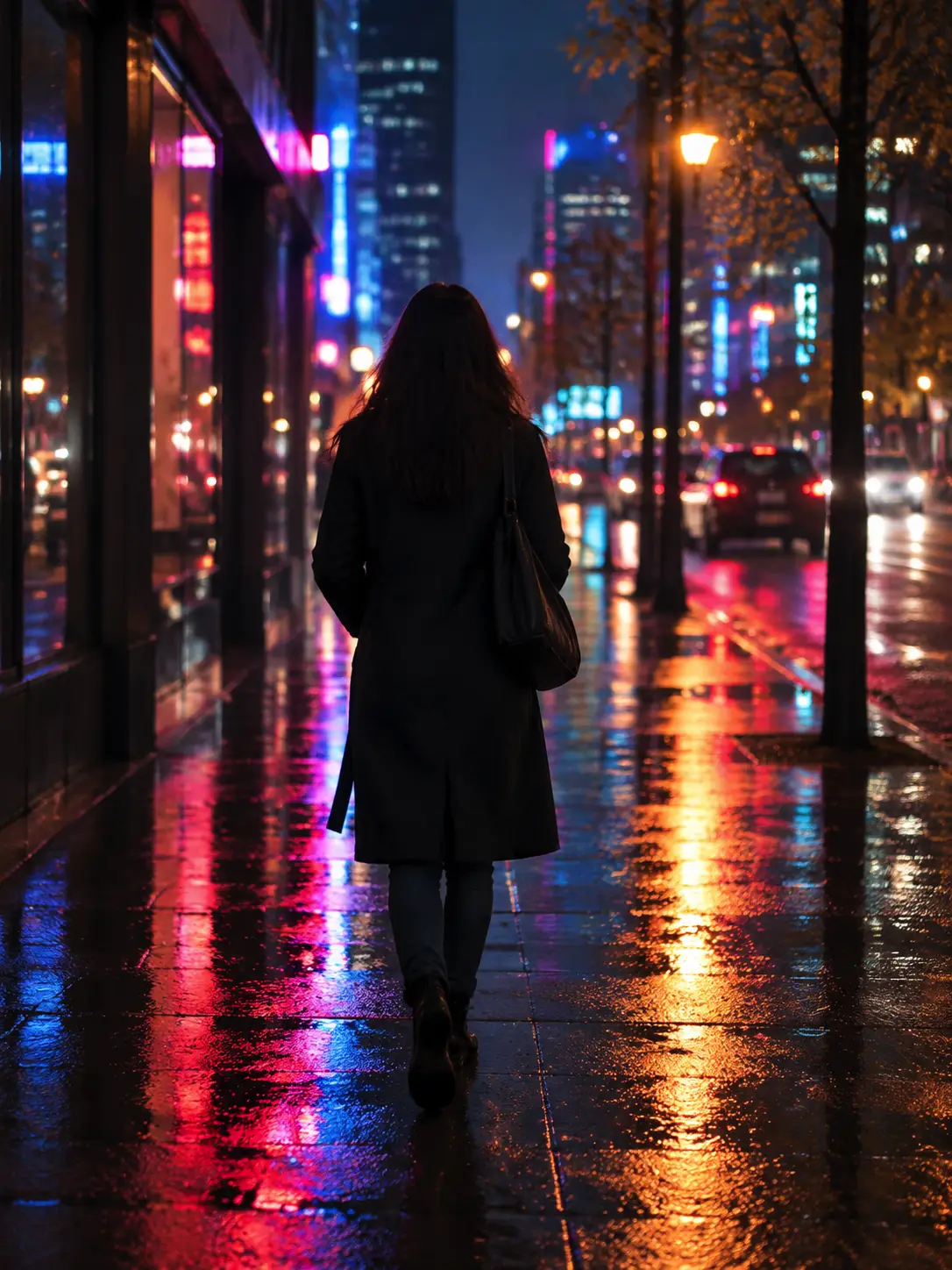 Community night street still