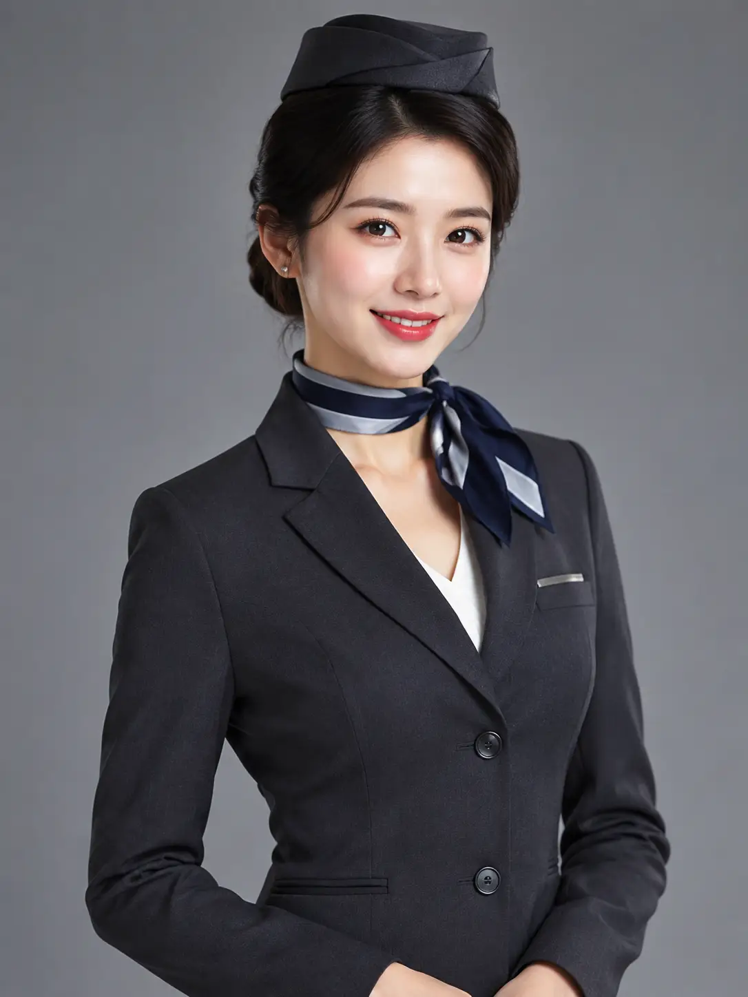 Uniform studio portrait