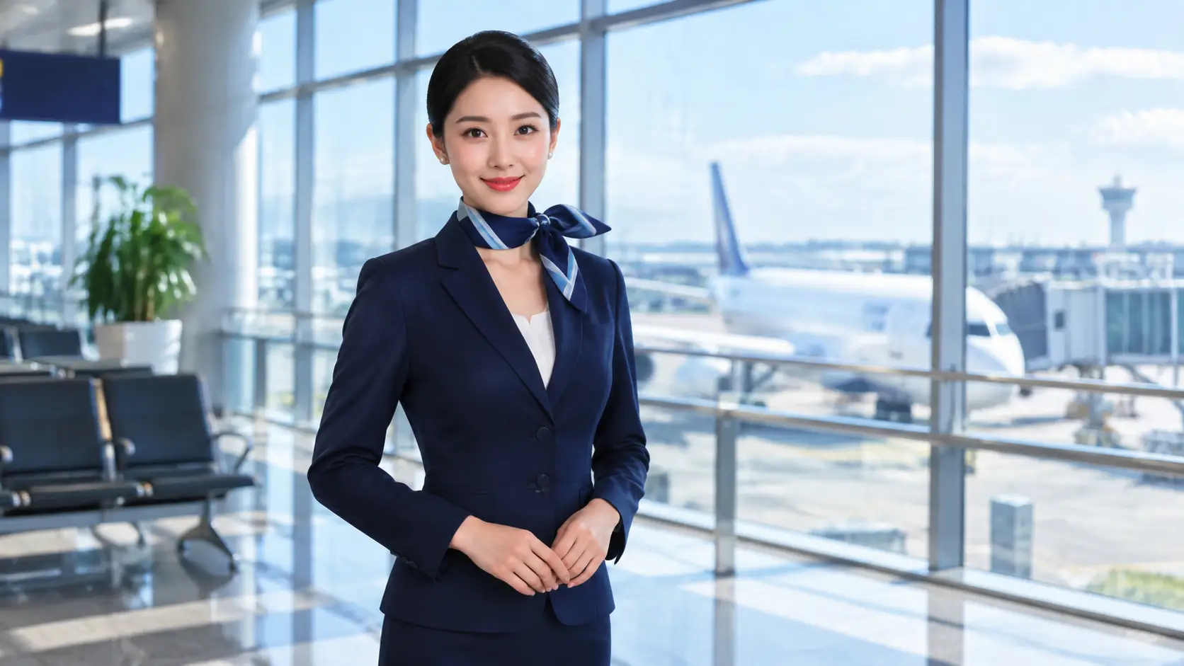 AI Flight Attendant Generator for Uniform Portraits