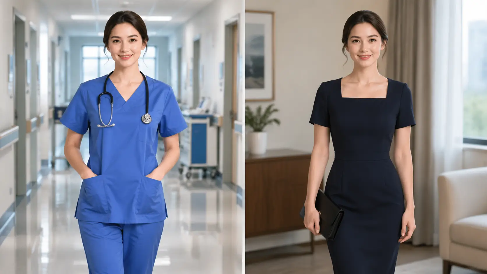 Compare hallway, care station, classic, and studio styles