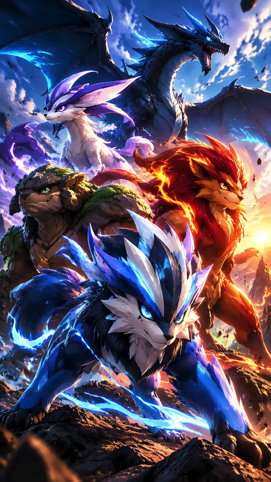 Dynamic anime action wallpaper