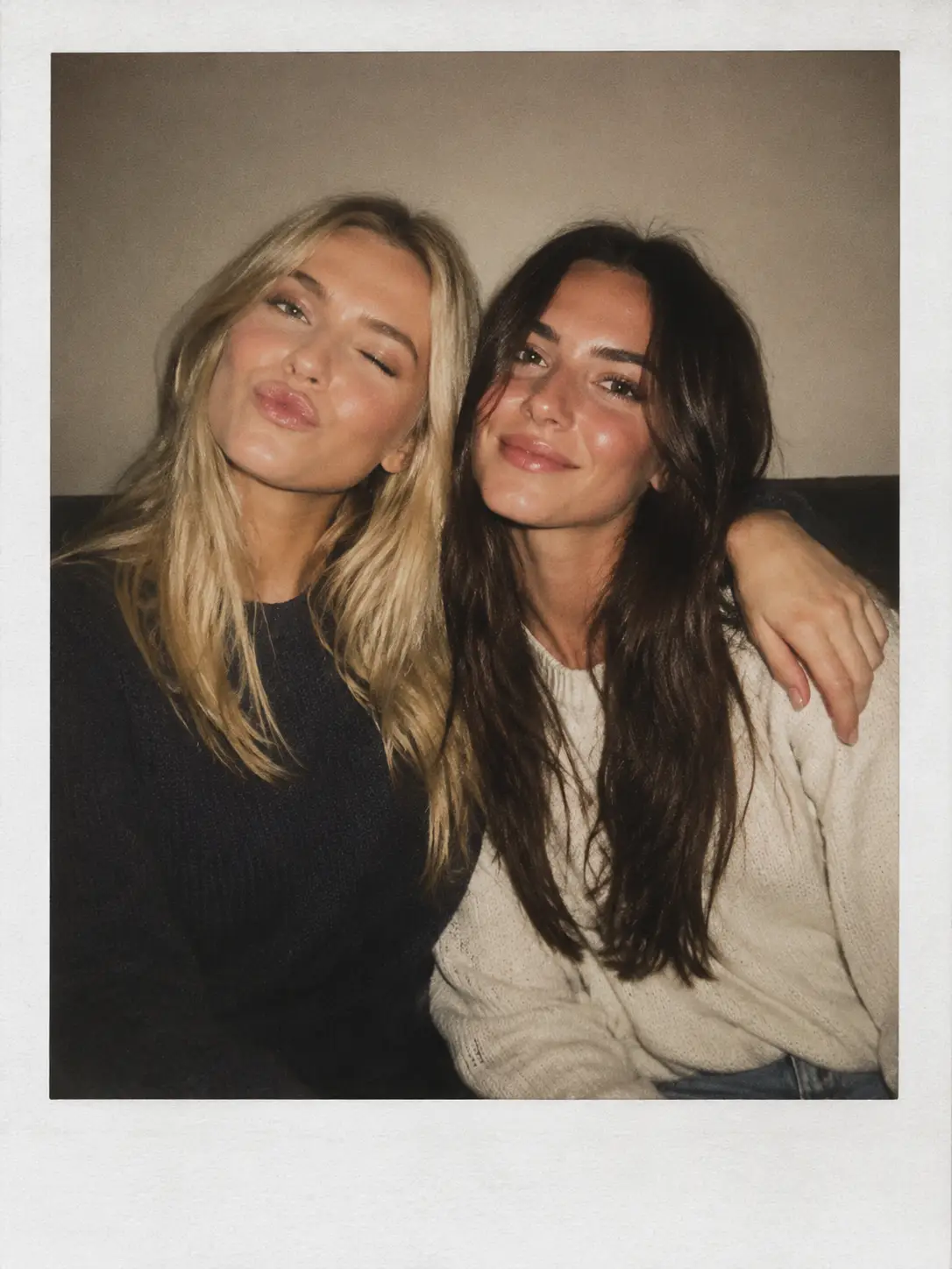 Polaroid besties portrait