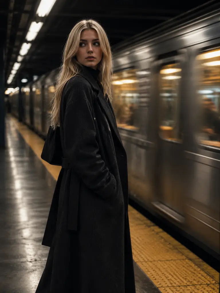 Cinematic transit portrait