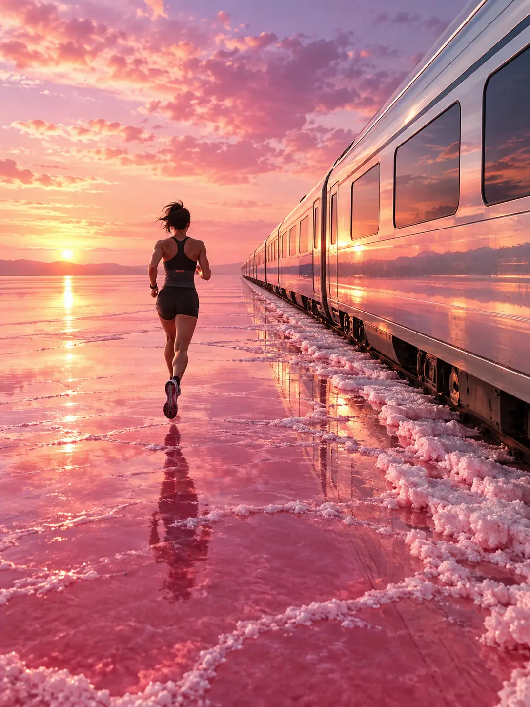 Desert train chase concept