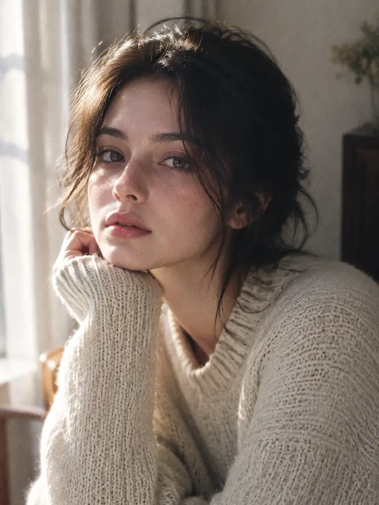 Film portrait from text prompt